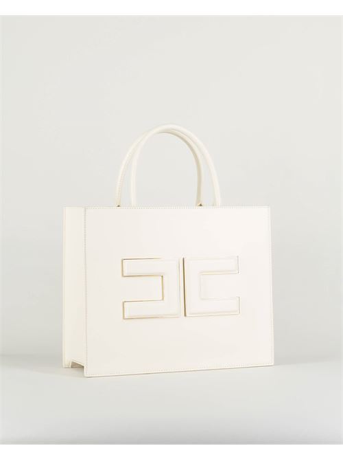 Medium shopper with logo plaque Elisabetta Franchi ELISABETTA FRANCHI | Bag | BS16A42E2193